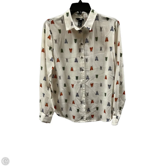 Blouse Long Sleeve By H&m In White, Size: 6