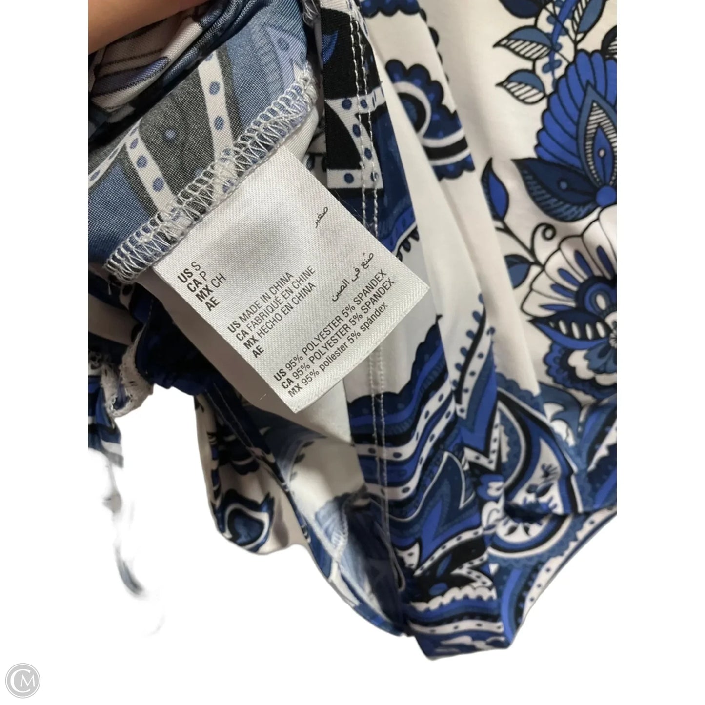 Top Short Sleeve By Inc In Blue, Size: S