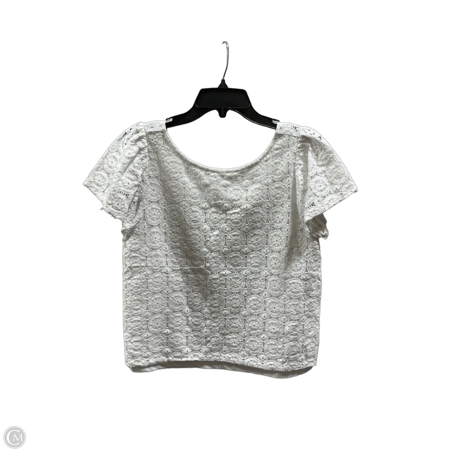 Top Short Sleeve By Loft In White, Size: S