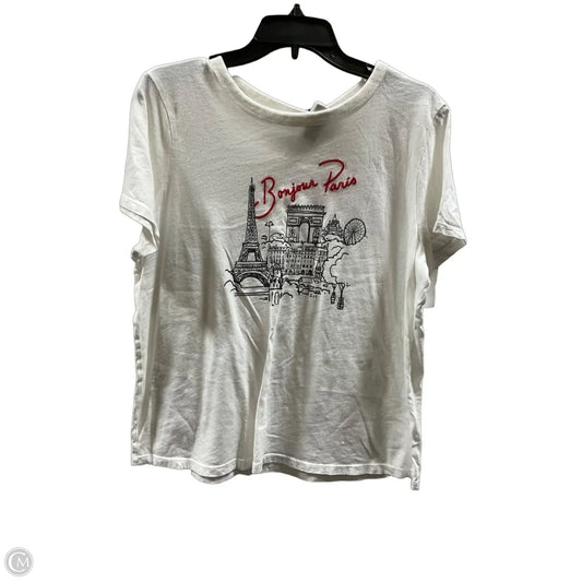 Top Short Sleeve By Old Navy In Red & White, Size: L