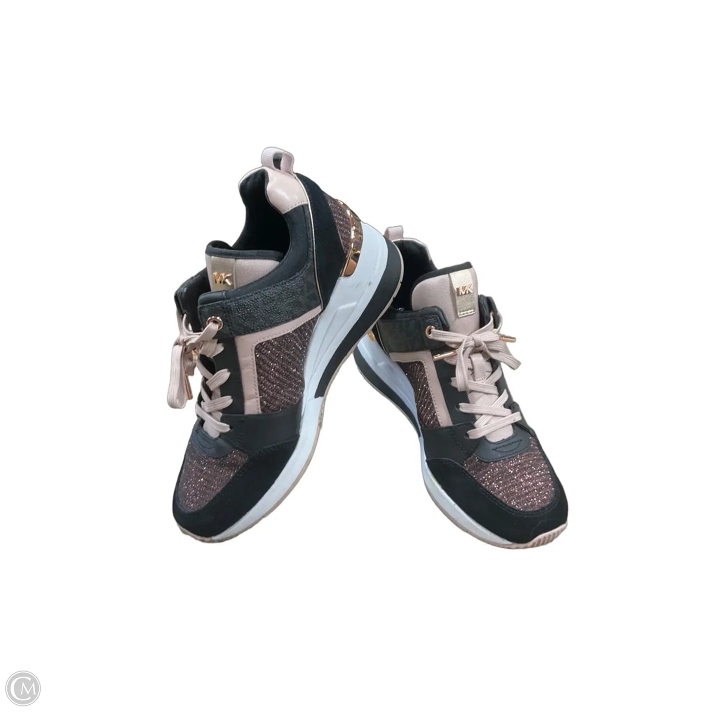 Shoes Athletic By Michael By Michael Kors In Black & Pink, Size: 8