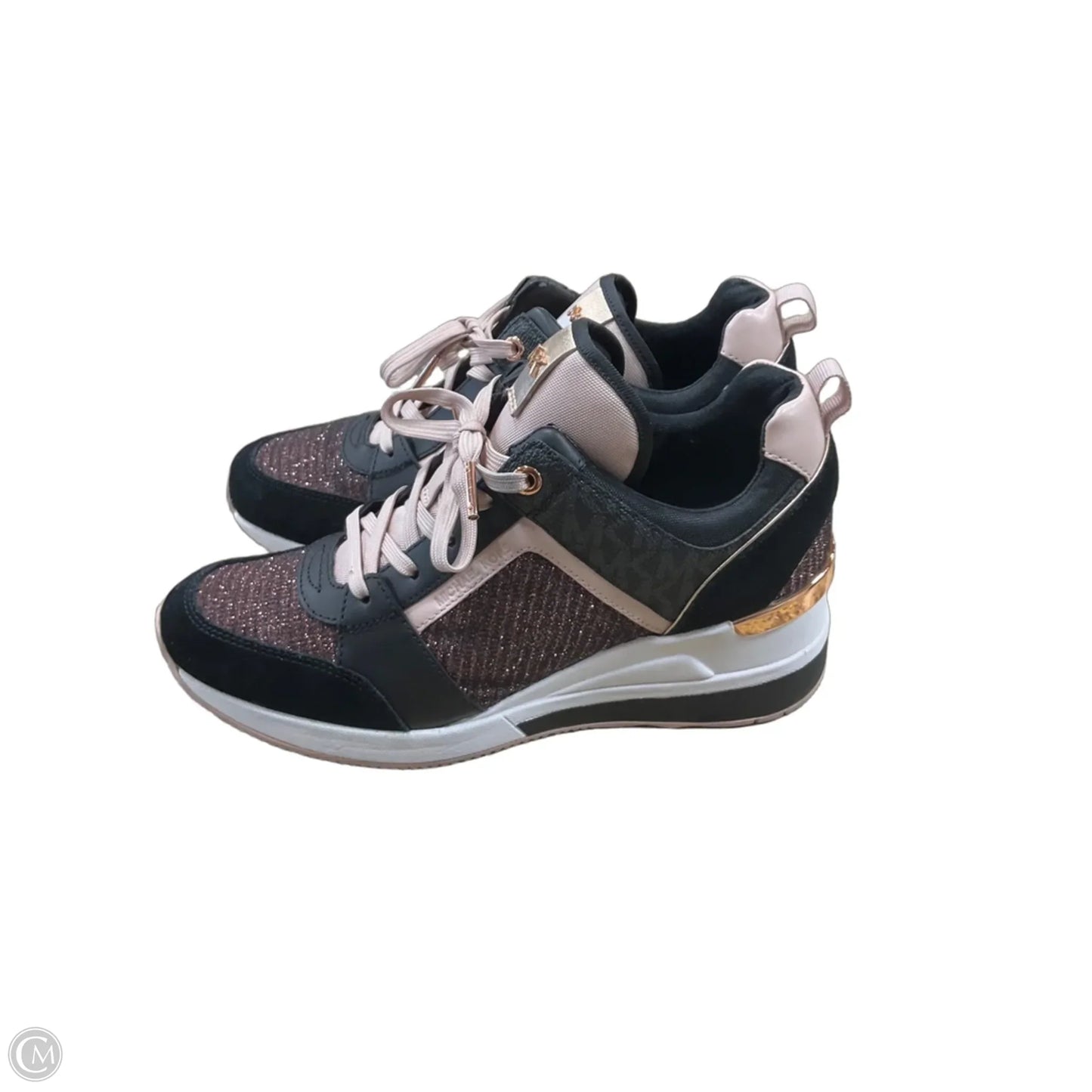 Shoes Athletic By Michael By Michael Kors In Black & Pink, Size: 8