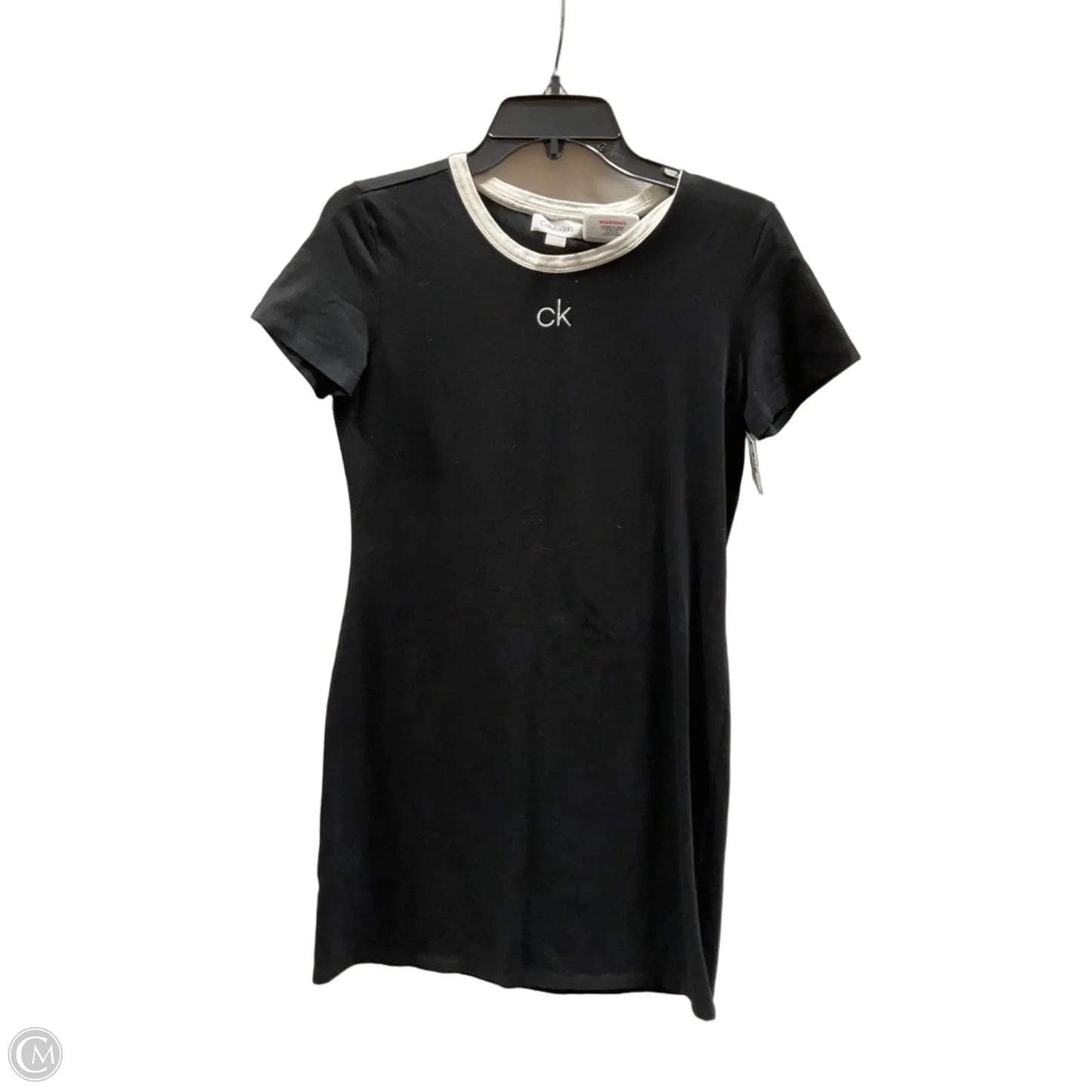 Dress Casual Midi By Calvin Klein In Black & White, Size: S