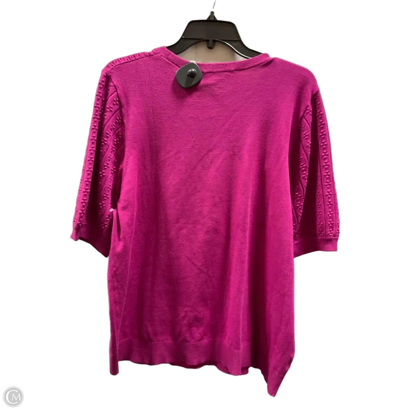 Top Short Sleeve By Loft In Pink, Size: Xxl