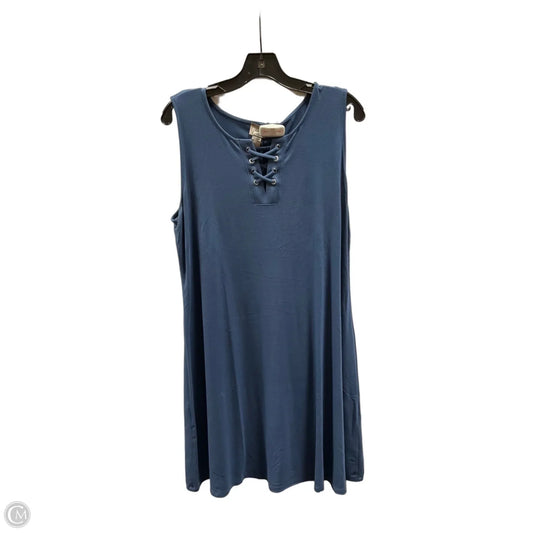 Dress Casual Midi By Chicos In Blue, Size: L