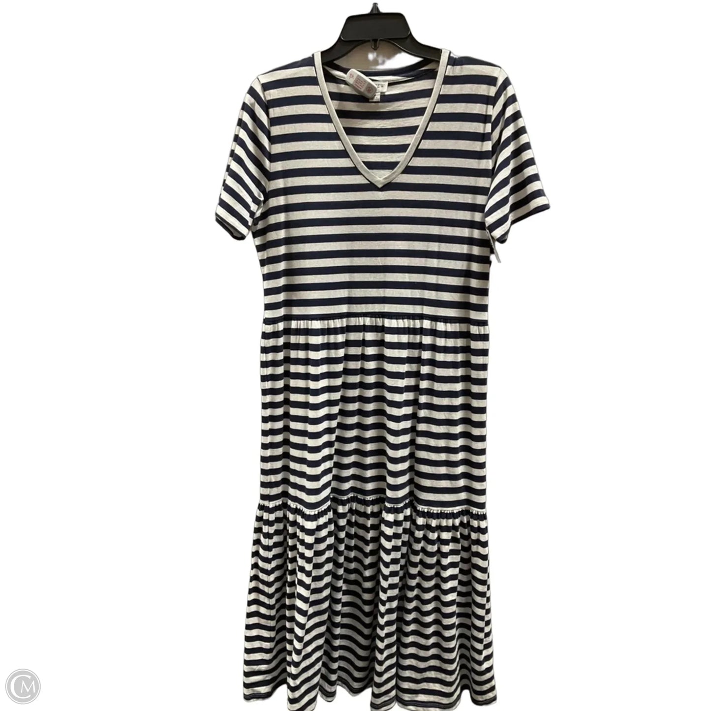 Dress Casual Midi By J. Crew In Striped Pattern, Size: M