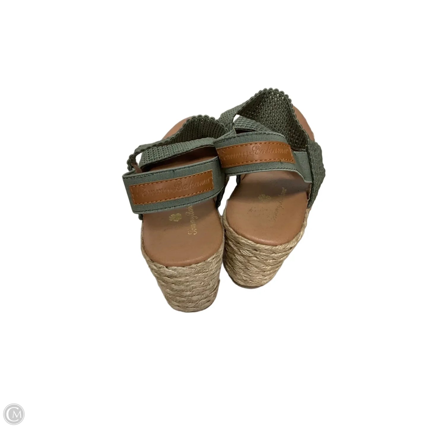 Sandals Heels Wedge By Tommy Bahama In Brown & Green, Size: 8.5
