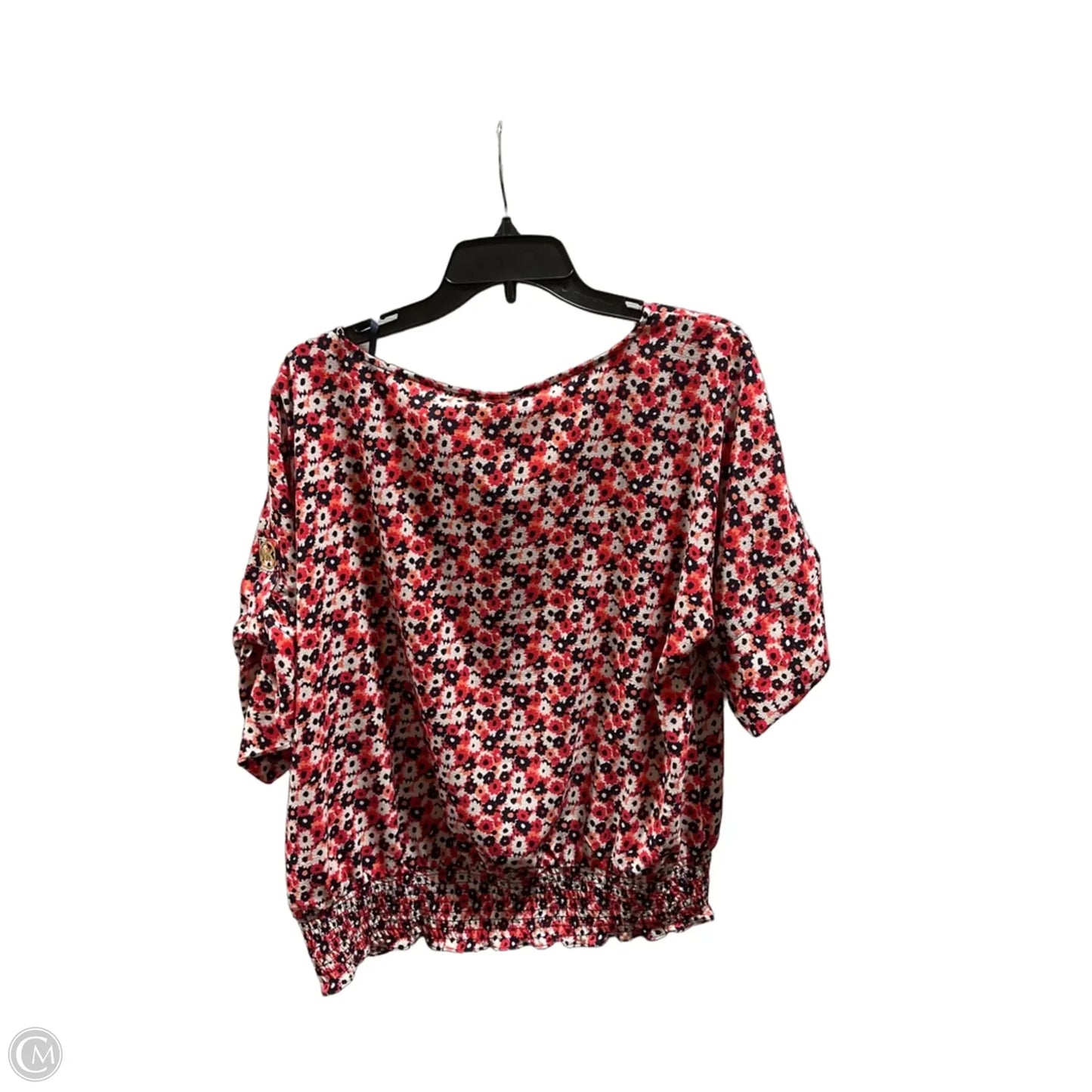 Top Short Sleeve By Michael By Michael Kors In Blue & Red, Size: L