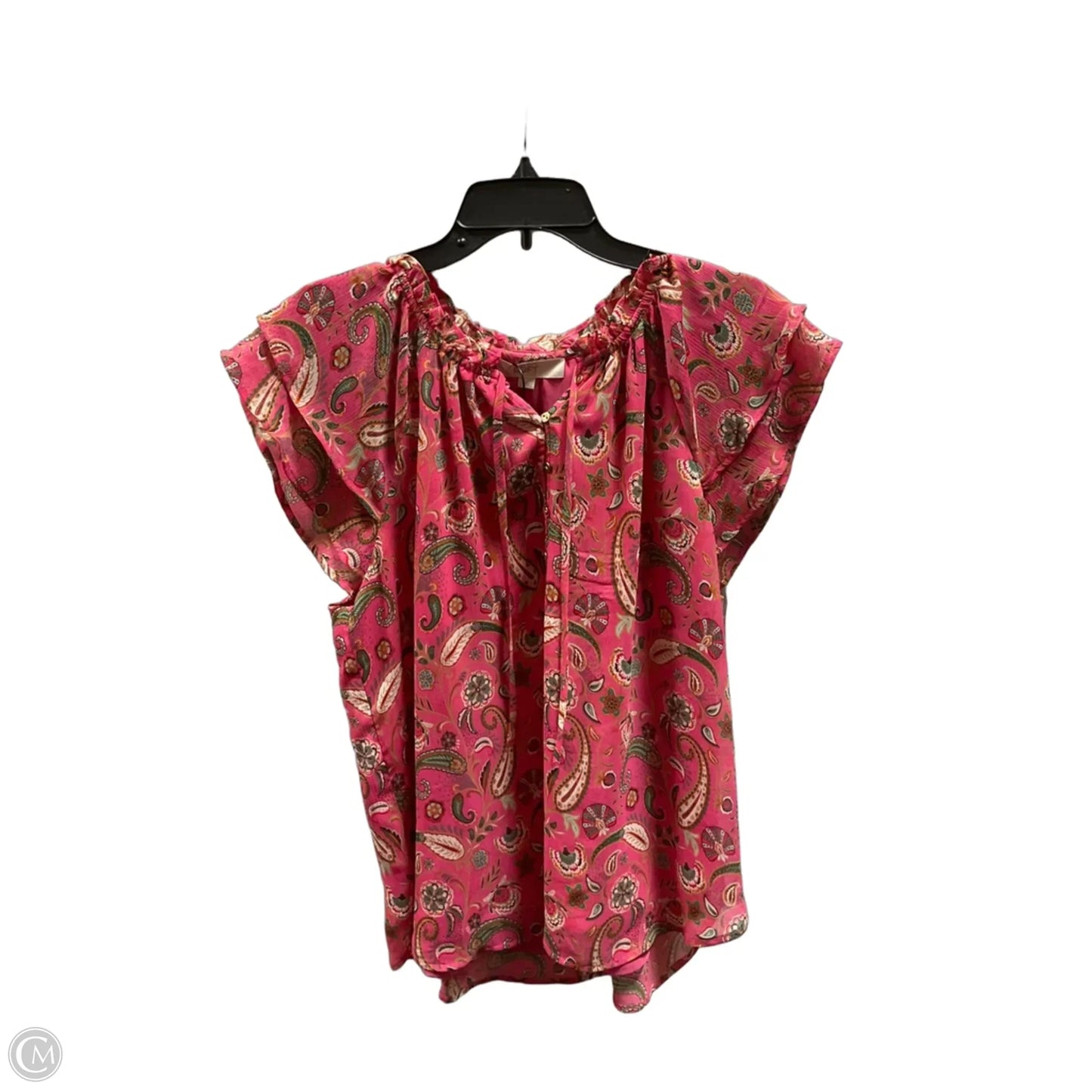 Top Sleeveless By Loft In Floral Print, Size: L