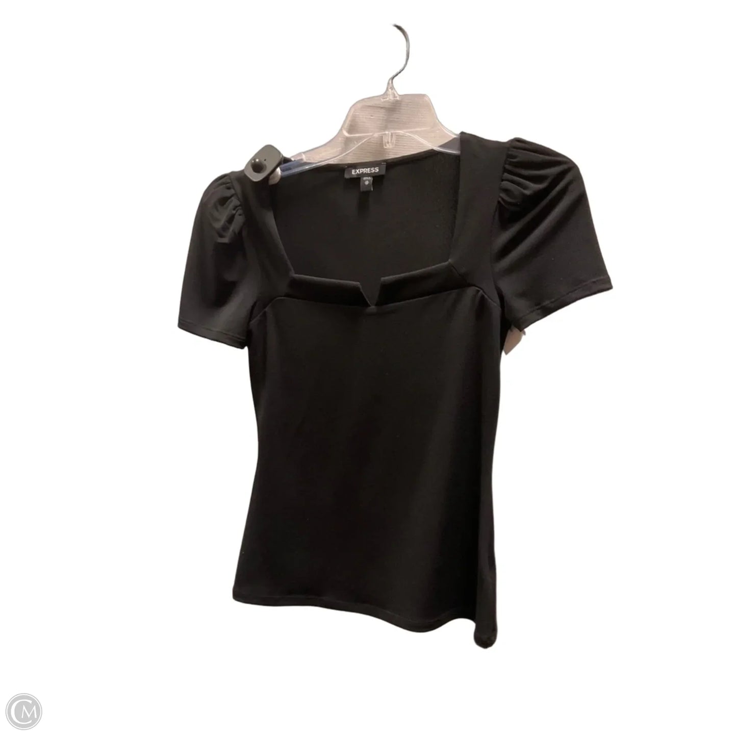 Top Short Sleeve By Express In Black, Size: Xs