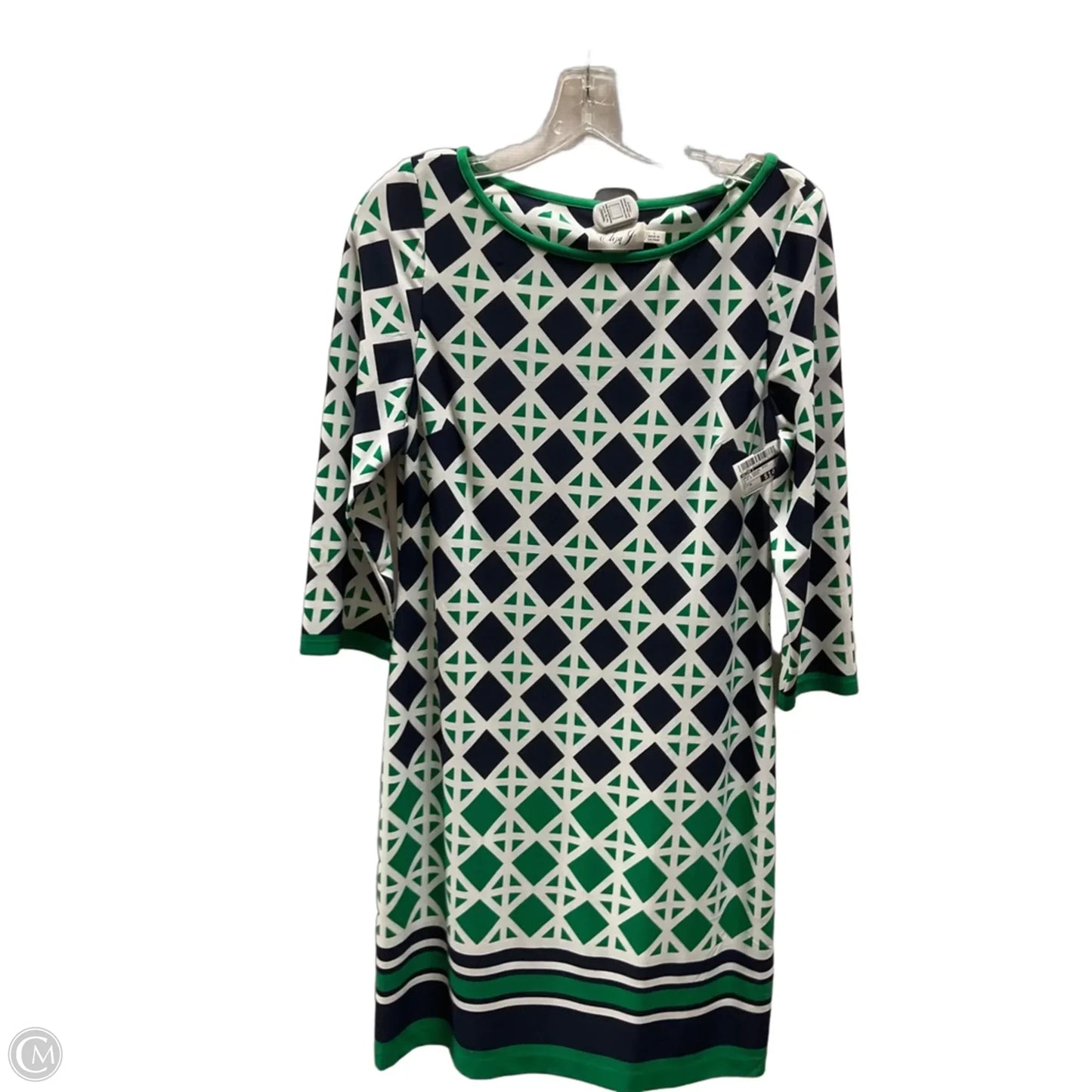 Dress Casual Midi By Eliza J In Blue & Green, Size: 6