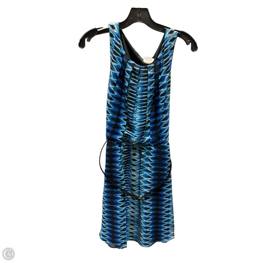 Dress Casual Midi By Calvin Klein In Black & Blue, Size: 14
