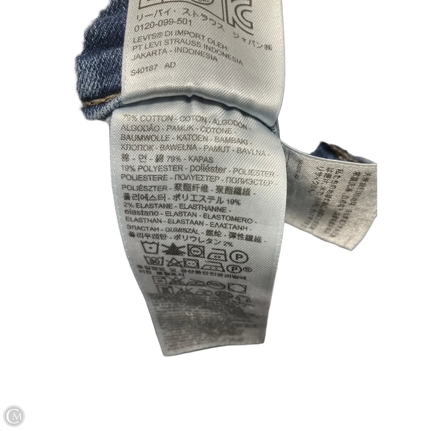Jeans Straight By Levis In Blue, Size: 8