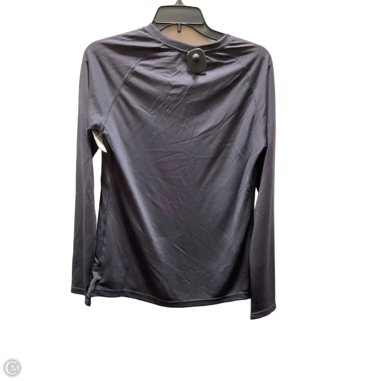 Athletic Top Long Sleeve Collar By Asics In Grey, Size: M