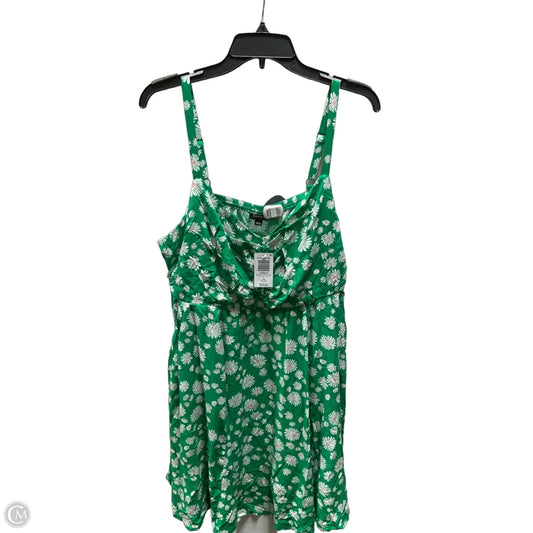 Dress Casual Midi By Torrid In Green & White, Size: 1x
