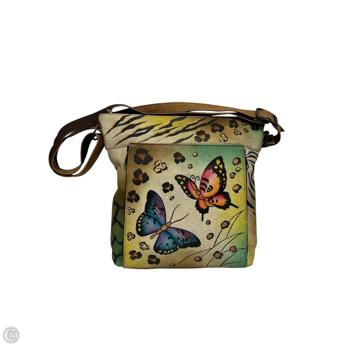 Handbag Leather By Anuschka, Size: Large