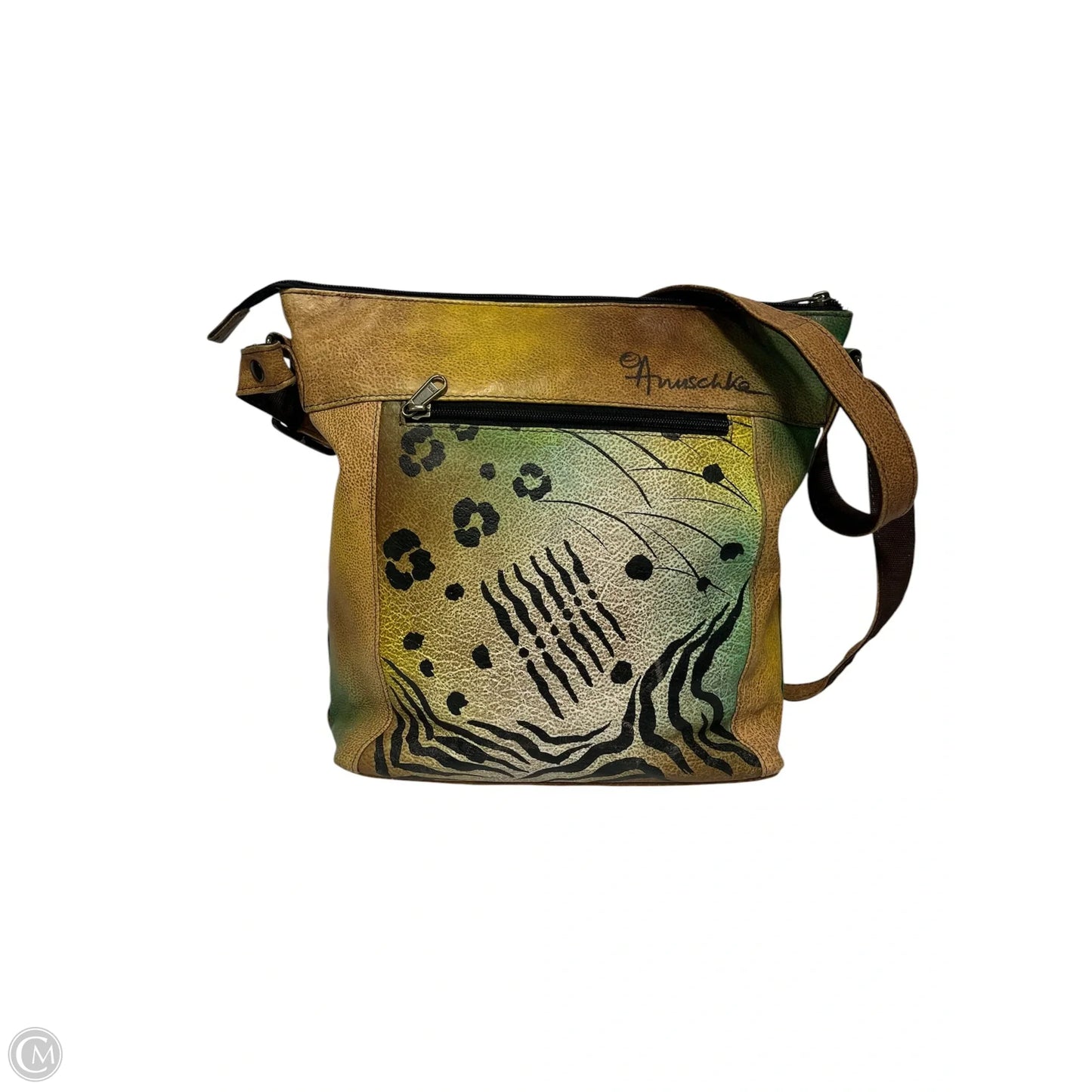 Handbag Leather By Anuschka, Size: Large