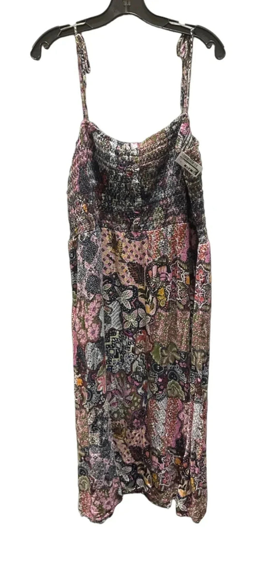 Dress Casual Midi By Loft In Multi-colored, Size: Xl