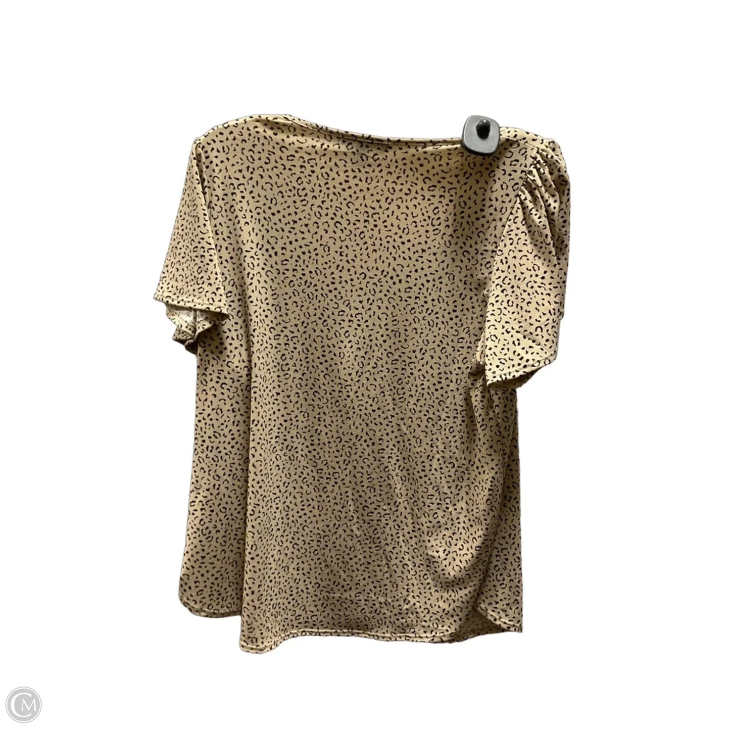 Top Short Sleeve By Banana Republic In Leopard Print, Size: L