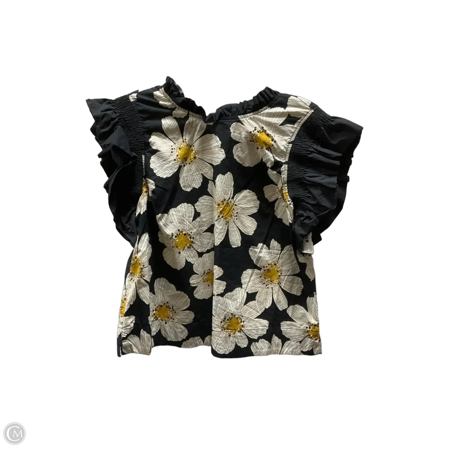 Top Short Sleeve By Jodifl In Black & Cream, Size: M