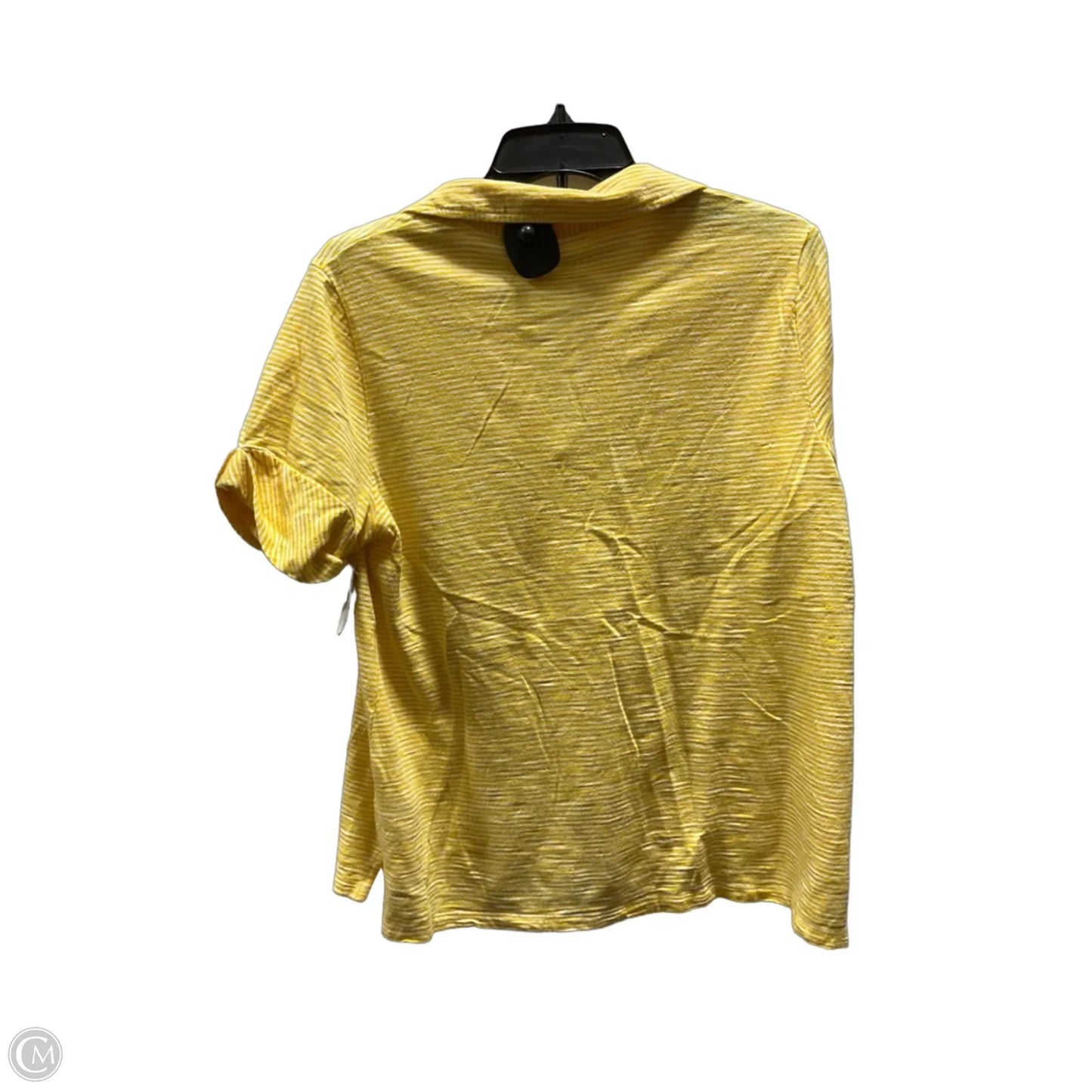 Top Short Sleeve By Talbots In Yellow, Size: L