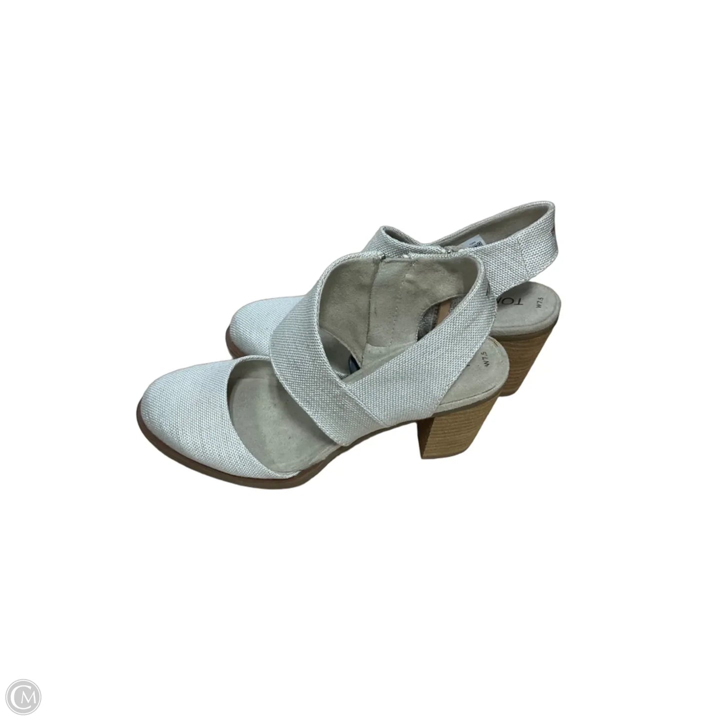 Shoes Heels Block By Toms In Cream, Size: 7.5