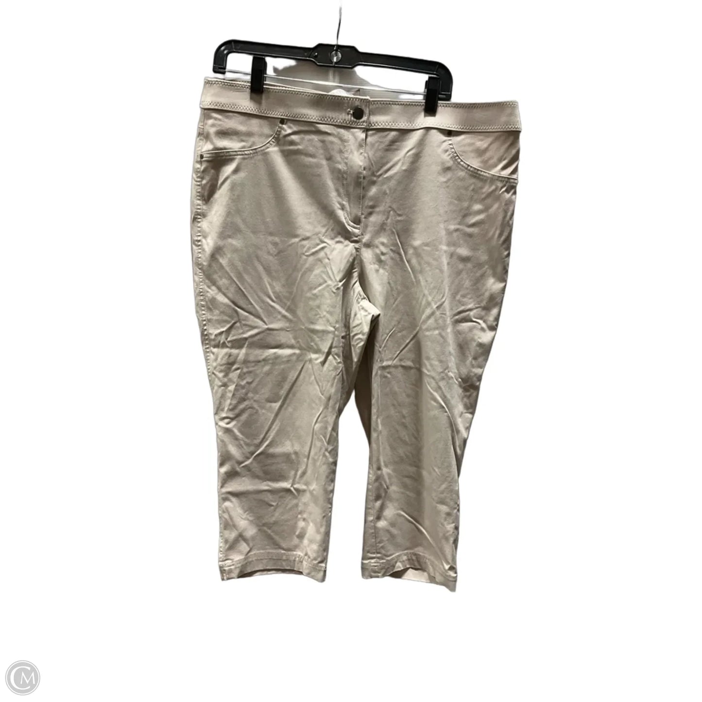 Pants Cropped By Chicos In Beige, Size: Xl
