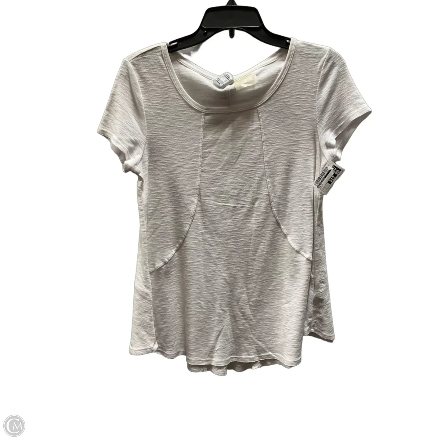 Top Short Sleeve By Calvin Klein In White, Size: S
