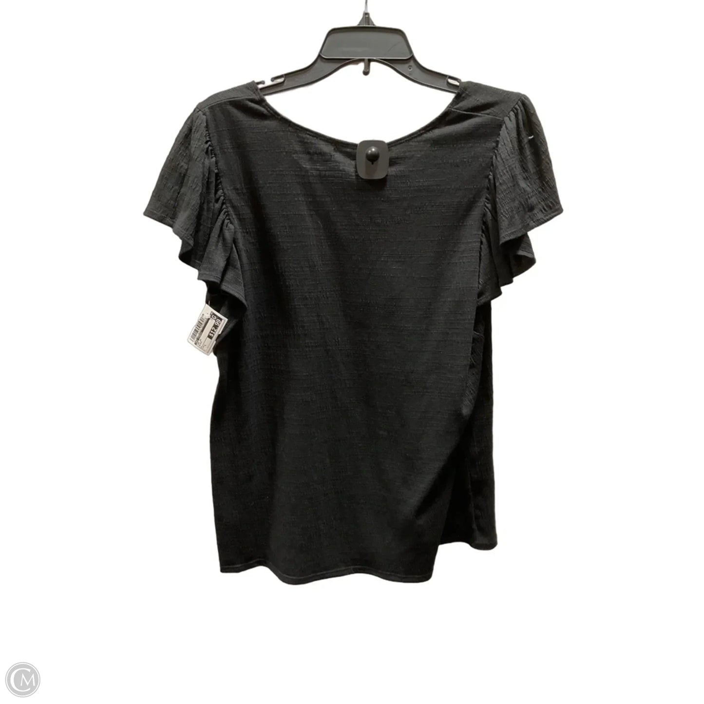 Top Short Sleeve By Max Studio In Black, Size: L