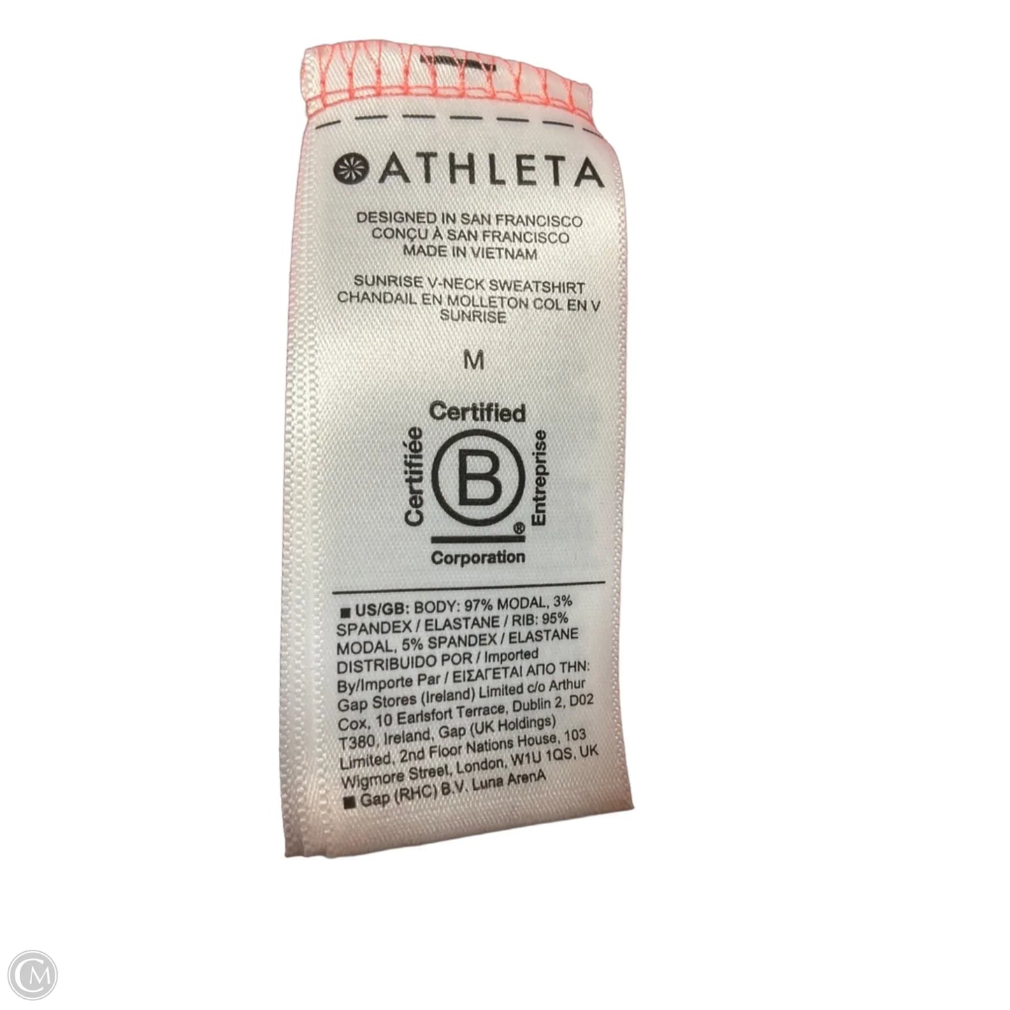 Athletic Top Long Sleeve Crewneck By Athleta In Orange, Size: M
