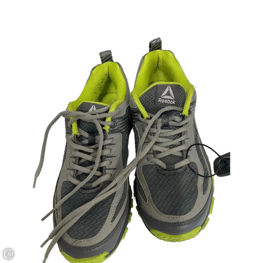 Shoes Athletic By Reebok In Green & Grey, Size: 9