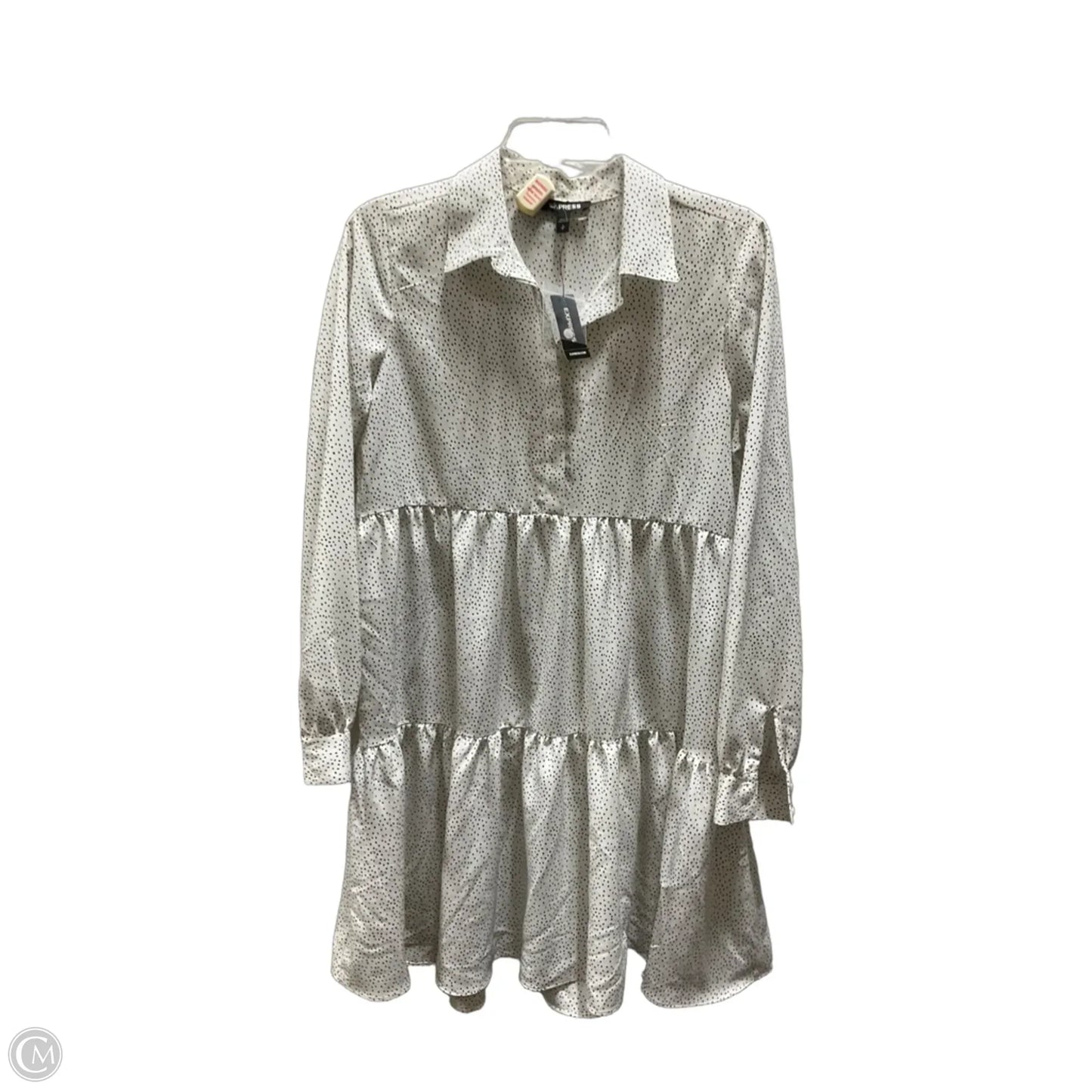 Dress Casual Short By Express In Polkadot Pattern, Size: S