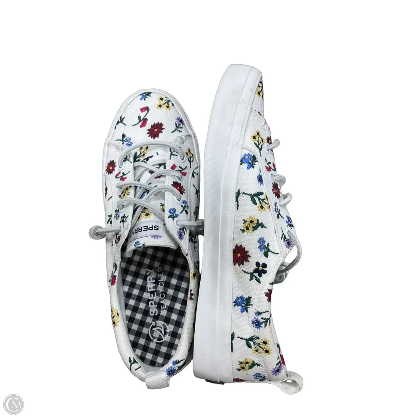 Shoes Flats By Sperry In Blue & Cream, Size: 8