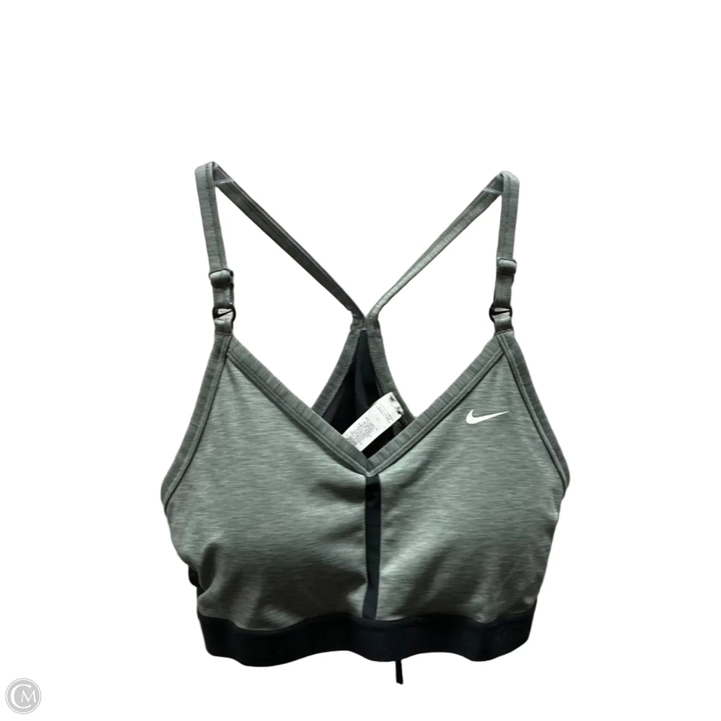 Athletic Bra By Nike In Black & Green, Size: L