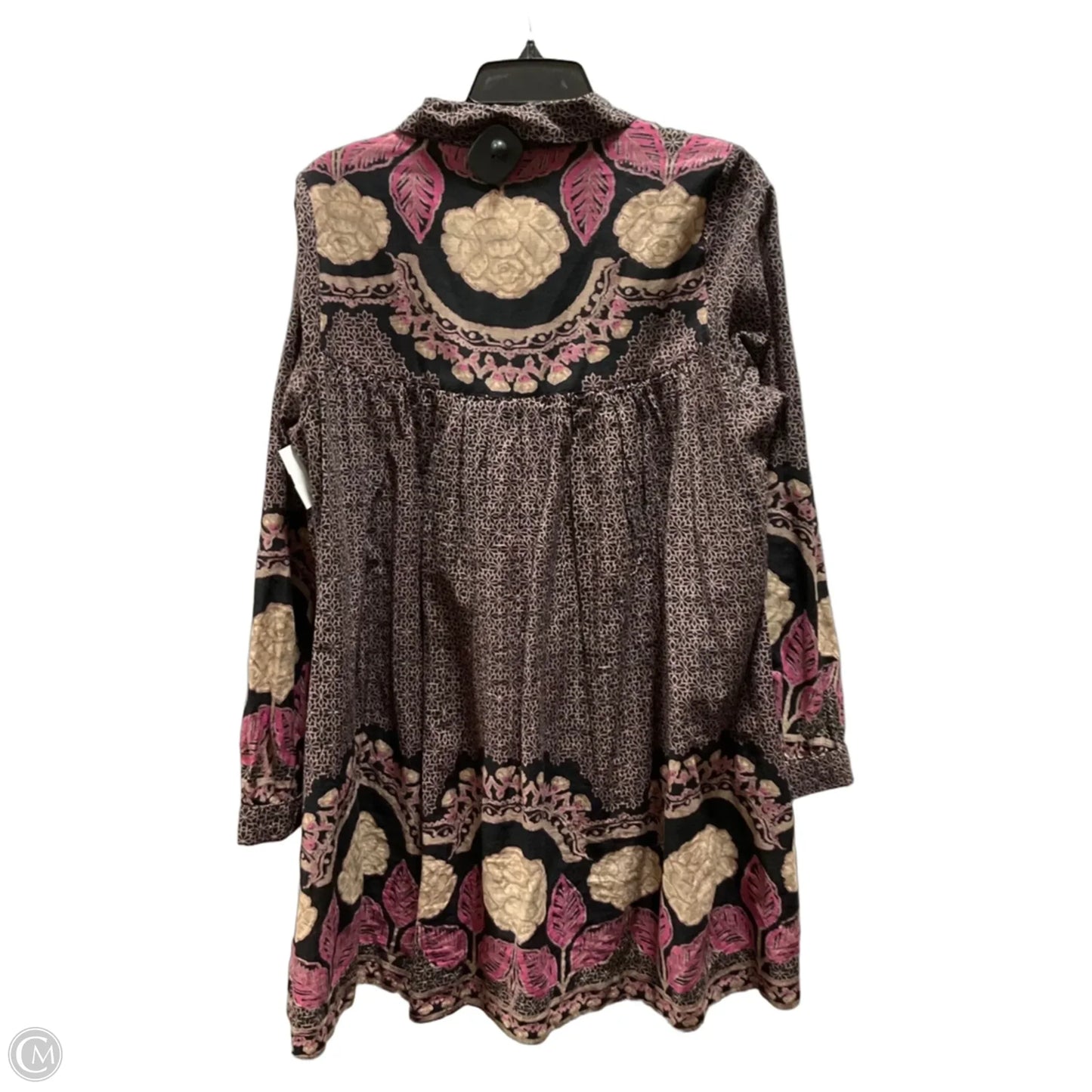 Dress Casual Midi By Free People In Black & Pink, Size: M