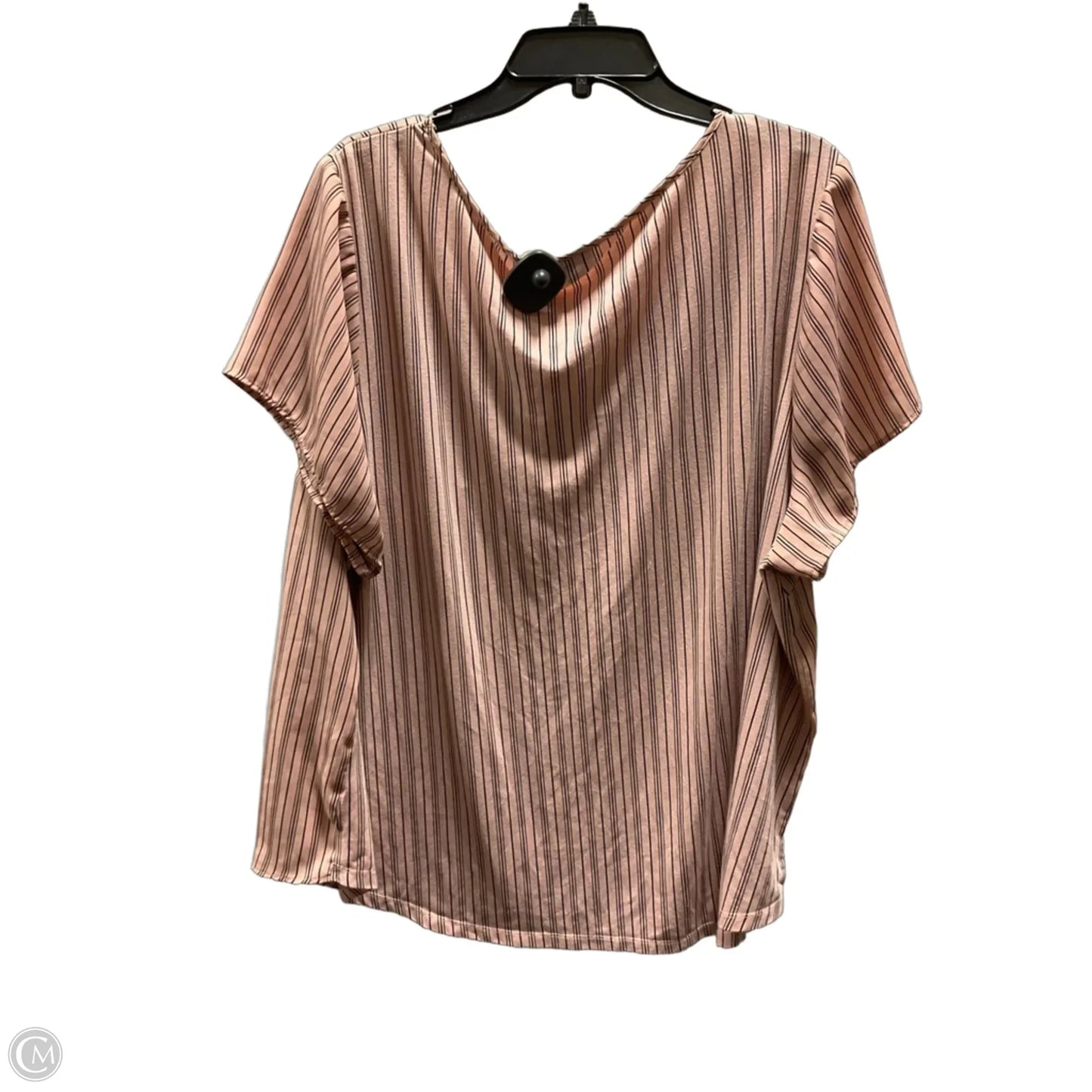 Top Short Sleeve By Torrid In Black & Pink, Size: 3x