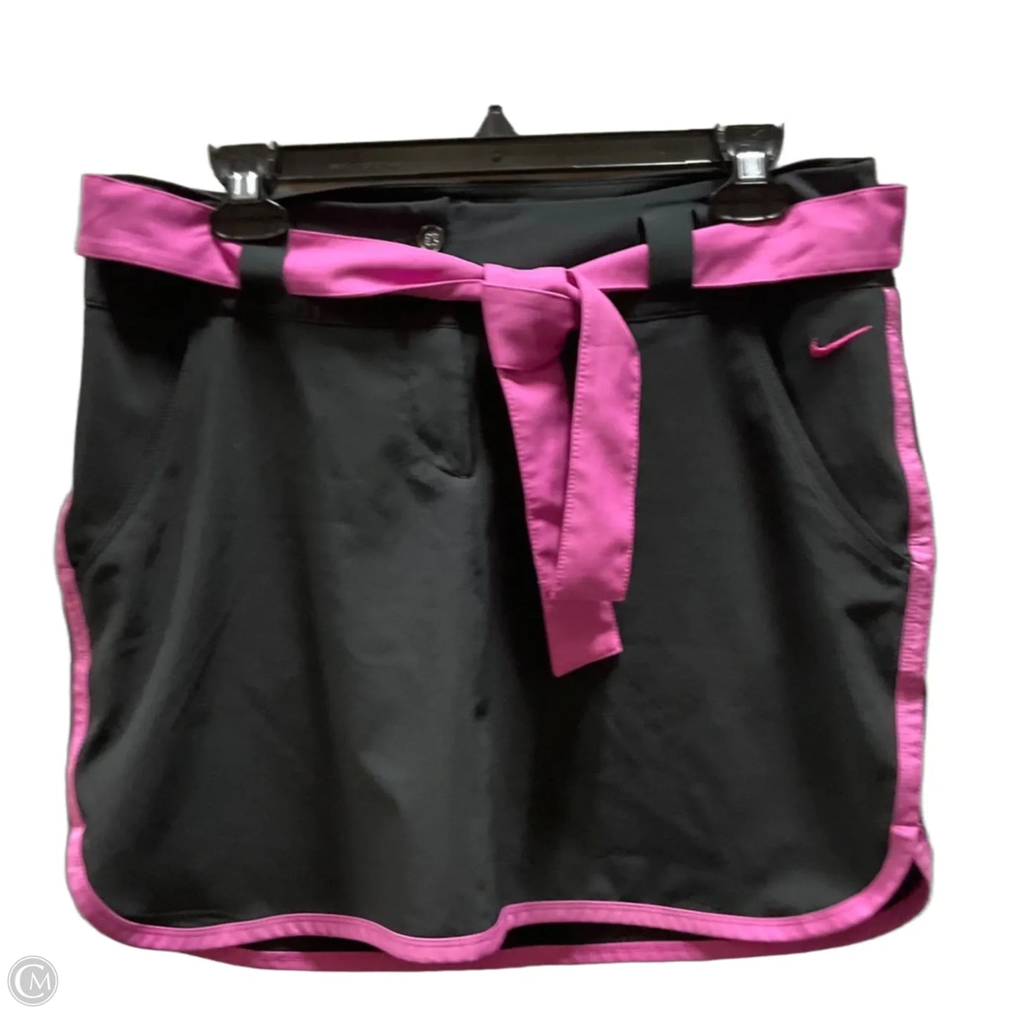 Athletic Skirt By Nike In Black & Pink, Size: M