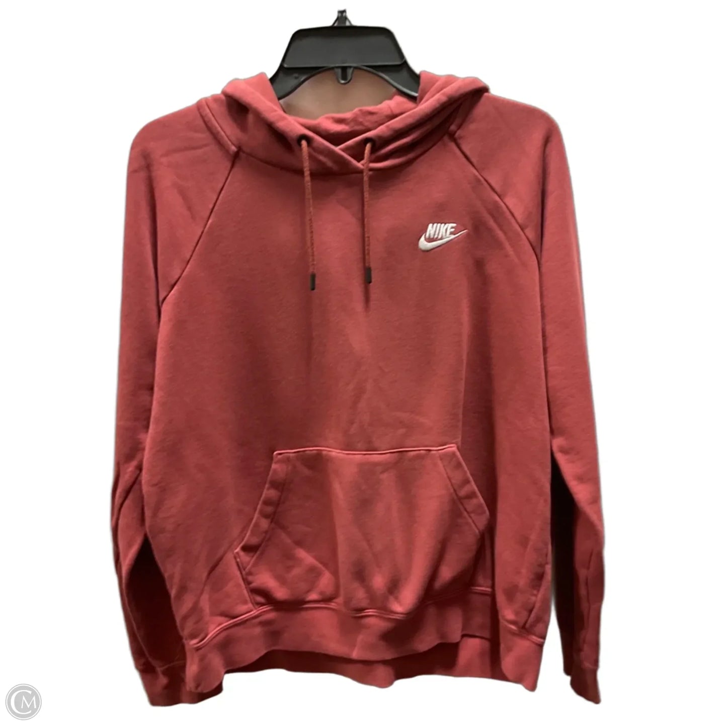 Athletic Sweatshirt Hoodie By Nike In Red, Size: M