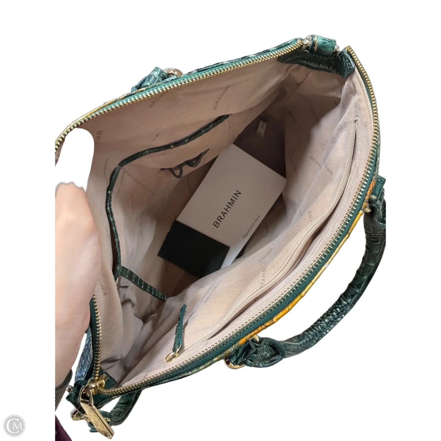 Handbag Designer By Brahmin, Size: Large