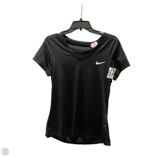 Athletic Top Short Sleeve By Nike In Black, Size: L