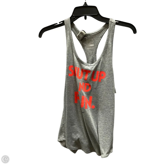 Athletic Tank Top By Nike In Grey, Size: M
