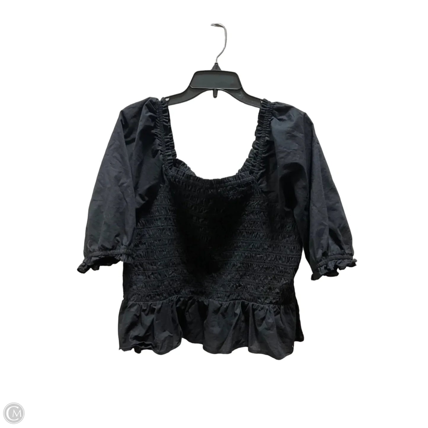 Top Short Sleeve By Loft In Black, Size: Xl
