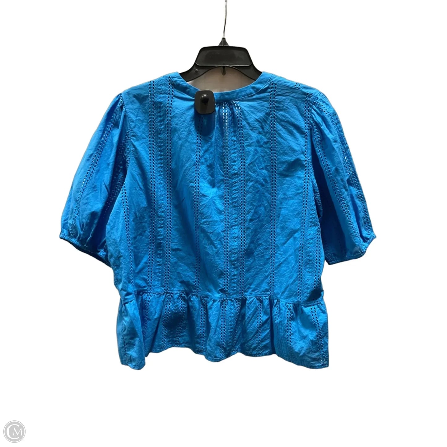 Top Short Sleeve By Loft In Blue, Size: Xl