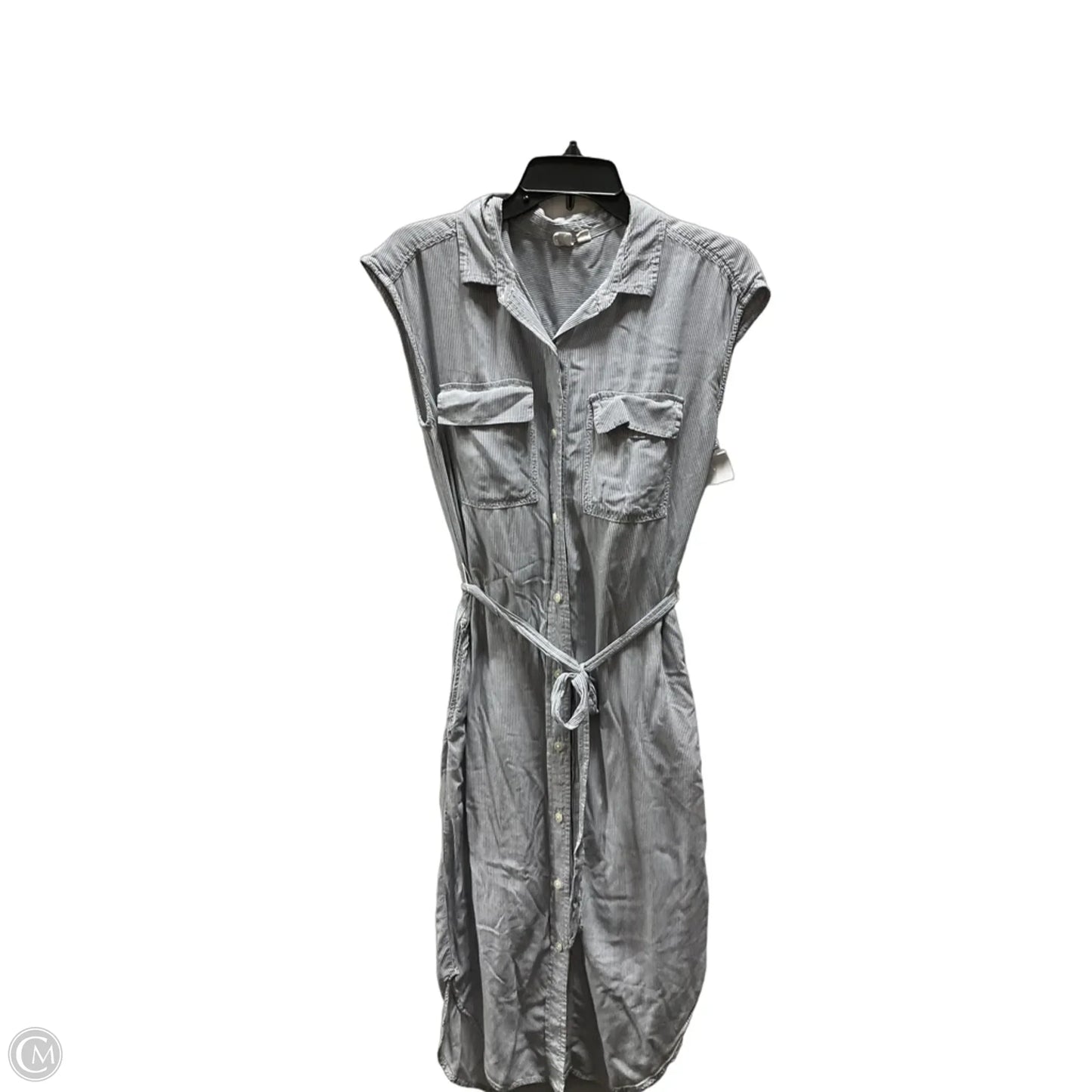 Dress Casual Midi By Gap In Blue & White, Size: Xs