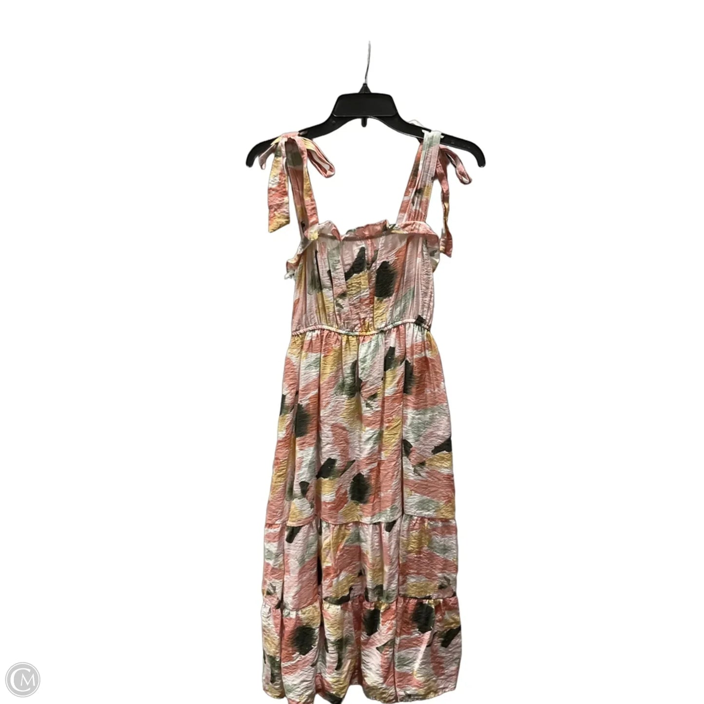 Dress Casual Midi By By The River In Pink & White, Size: S