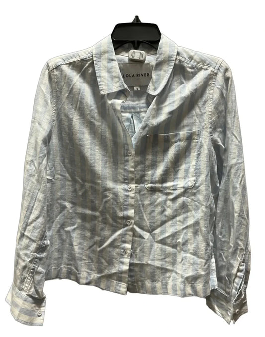 Blouse Long Sleeve By Lola River In Striped Pattern, Size: S