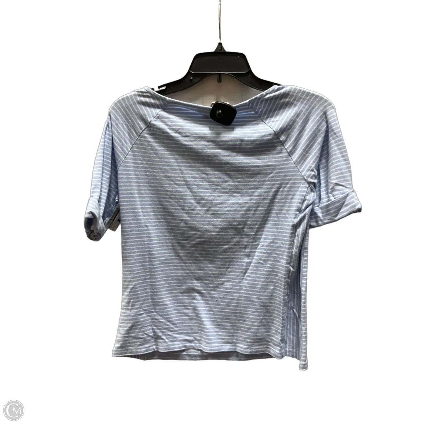 Top Short Sleeve By Talbots In Striped Pattern, Size: M