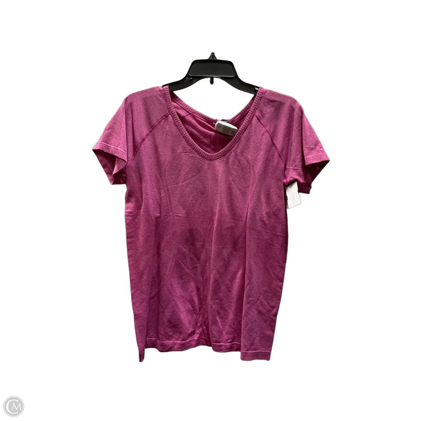 Athletic Top Short Sleeve By Lululemon In Pink, Size: 12
