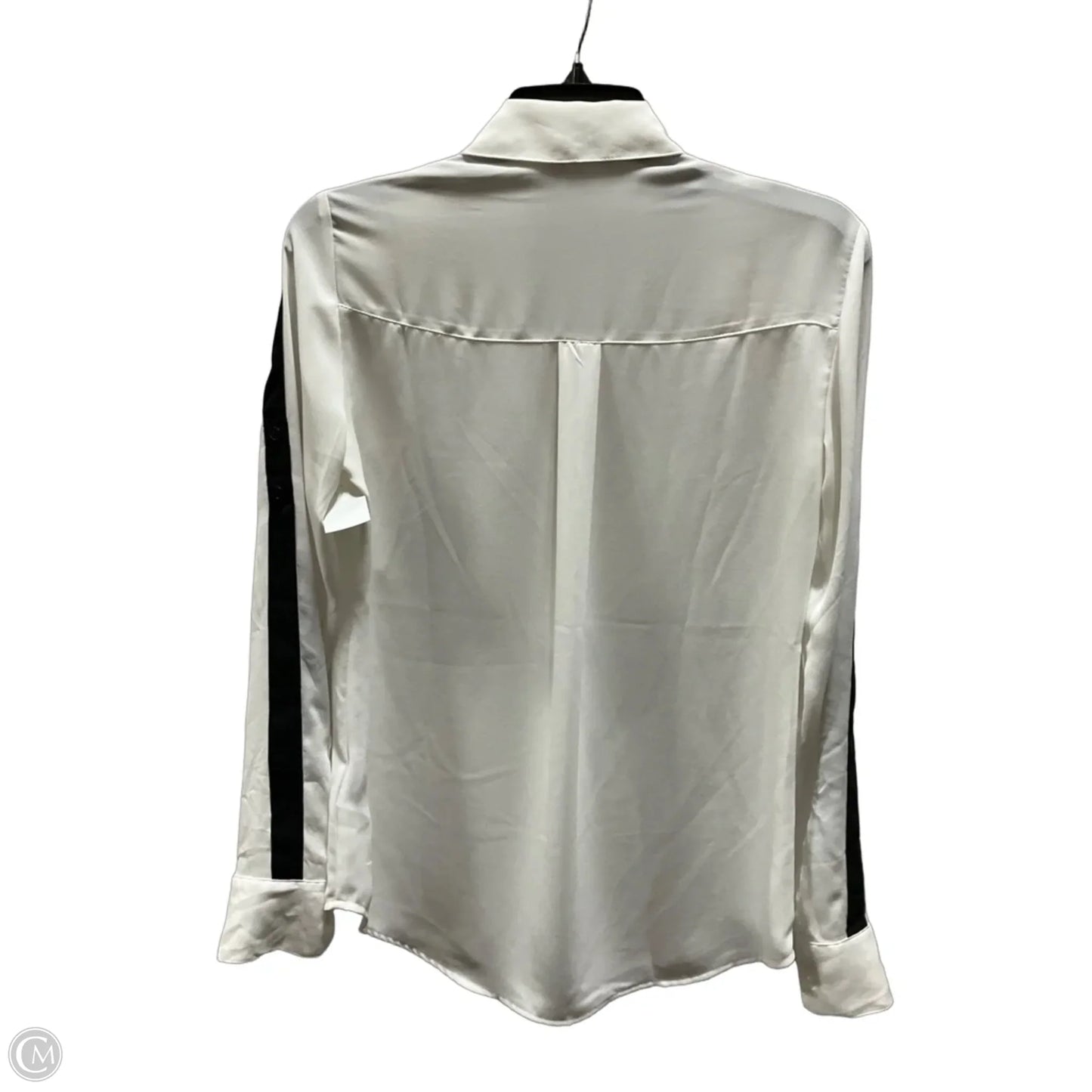 Blouse Long Sleeve By Express In White, Size: S