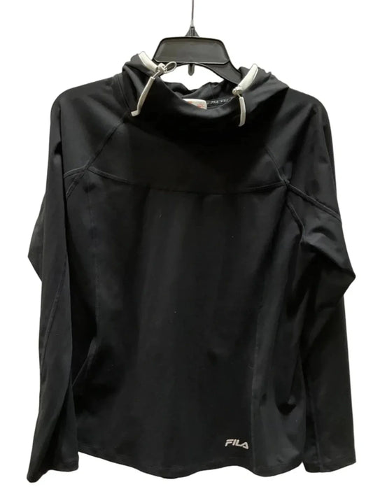 Athletic Jacket By Fila In Black, Size: M